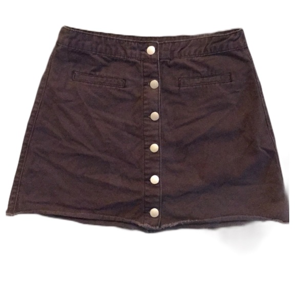 Forever 21 Dresses & Skirts - Forever 21 Black Button-Up Denim Skirt Size Medium
